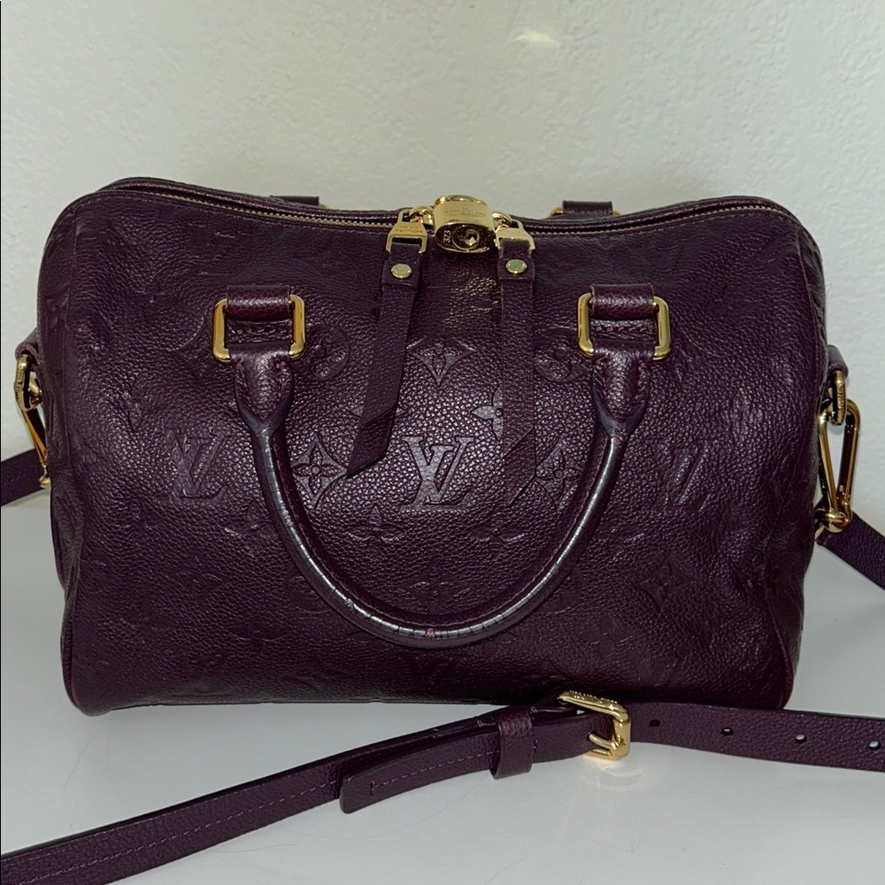 Louis Vuitton empreinte 25 bandouliere speedy crossbody strap, lock & keys - Picture 5 of 16